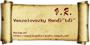 Veszelovszky Renátó névjegykártya