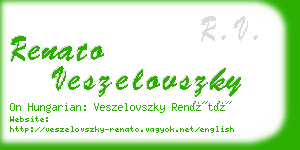 renato veszelovszky business card